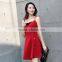 Z&M Women's 2017 sex babydoll dress taobao dress evening dress red short