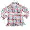 Wholesale toddler boy girl cotton christmas pajamas boutique baby clothes kids gingham Christmas pajamas