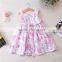 Wholesale sleeveless flower baby clothing girls dresses one piece
