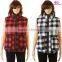 AFFORDABLE LOW MOQ buffalo plaid women vest