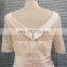Beach Bride Scoop Collar Appliques Knee Length Mother Of The Bride Dress With Sleeve