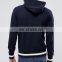 Long Sleeves Hoodie With Contrast Hem In Navy