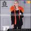 Cheap women black khaki faux colorful fur jacket with removable lining