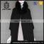 Durability Raccoon Knitted White Poncho Fur Lined Shawl