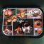 Offset Printing Square Plate Birthday Tin Box With Clear Top Lids