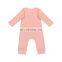 Pure color long sleeve baby romper button design baby romper girl for baby girls