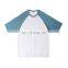 Wholesale Men's Short-sleeved 200g Linen New Short-sleeved Raglan Loose Color Matching Contrast Custom T-shirt
