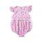 2019 New Flying Sleeve Stripe Baby Jumpsuit Cherry Print Baby Romper For 6m-2t Free Shipping