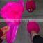 Hot selling custom RST women flat sandals pink fashion fur slides womens fur sandals