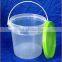 Custom plastic food container plastic bucket 1 liter for ice cream
