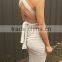 Summer Dress High Quality 2015 Summer New Fashion Women Sey Nude Gray Deep v Neck Evening Party Dress Bandage Bodycon Women Wear