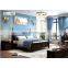 luxury design classic blue leather cama king bed lit bedroom set