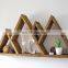 Large Handmade Wood Wall Mounted Mountain Shape Shelf Home Decorative Floating Shelves 72x35x9cm