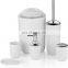 Latest Luxury Home Goods Household Cleaning Tools Bathroom 5 pieces Plastic Bath Accessories