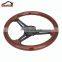 Fits Universal 350mm Steering Wheel Black Trim Classic Wood Grain Sport Black