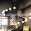 Industrial LED Light Iron Chandelier Vintage Rotate Shape Hanging Light Indoor Decorative Pendant Lamps