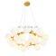 Nordic Minimalist Living Room Bedroom White Romantic Iron Glass Ball Chandeliers Pendant Lamp