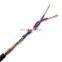 Black Pvc Wire RVVPS 2x0.5mm2 Thin Copper Wire Shielded Twisted Pair Flexible Electrical Cable