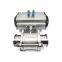 Sanitary Pneumatic  3-Piece Clamp Ball Valve With Aluminum Actuator