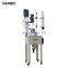 laboratory high pressure 10L chemical single wall layer glass reactor