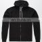 100% cotton zip up hoodies for men custom made printing plain black hoodie sweatshirt manufacturer