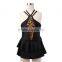 Dansgirl Kids Latin Dress Two Tone Leotard With Skirts