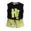 Waffle children's short sleeved set for casual summer wear for boys and girls