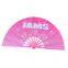 Portable Hand Held Folding Fan Pink Custom Printed Plastic Folding Wedding Fans Personalized Custom Printed Logo Folding Fan