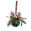 Christmas Car & Tree Hanging Decor: Simulated Pinecones, Bells & Velvet Bows in Bulk