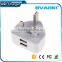 new products 2016 Factory Outlet Wall Charger Travel Charger 10W 5V 2.1A 3 pin Dual Port USB Wall Charger from china suppliers
