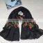 High Quality Colorful Leaf Embroidery Fashion Lady Cotton Scarf