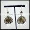 LFD-047E Wholesale Pave Rhinestone Crystal Labradorite Charms Dangle Earrings Jewelry Making