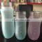 2015 China Factory Wholesale new color change baby bottle silicone coating glass baby bottle