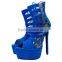 Ankle high roman gladiator sandal boots queen of heels lace up sandals sexy platform shoes