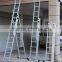 Aluminum 3 section Combination ladder, high strenghth extension ladder,6 steps--12steps