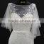 2016 New beading design short sleeve mermaid sexy back bridal wedding dress