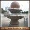 Natural stone garden water ball fountain factory sale