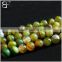 Natural Yellow Green Stripe Banded Agate Beads Smooth Round Strand for Jewelry Making