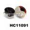 fashion black plastic hair claw rhinestone plastic hair clips stock