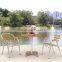 New Simple Design Aluminum Wood Table and Plastic Wood Chair for Sale