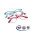 2016 stainless steel front acetate temple optical frame