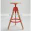 Unique Design Three Wooden Legs Chair Plastic Stool Chair