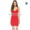 Sleeveless figure-hugging sheath dress new fashion women short sexy hot red dresses