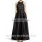 Black Floral Brocade And Sateen Evening Gown Latest Gown Designs