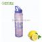 fashionable glass water bottle with handle and silicone sleeve and straw wholesale