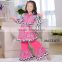 Wholesale Halloween baby girl outfits shirts and pants sets new design pumpkin cloth for girls bodysuits chevron summer outfits