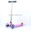 micro mini 3 flashing PVC wheel kids pedal push district scooter
