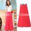 New Stylish Lady Women's Fashion Summer Solid Sexy Chiffon Long Pleated A-line Skirt
