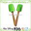 DGCCRF food grade 2 pcs per set silicone baking spatula with long wooden handle