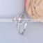 925 sterling silver women fashion prong setting ring with purple zircon